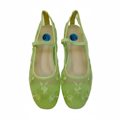 Bailarinas de malla bordada: estilo elegante y comodidad transpirable para mujer. Zapatos planos de verano N41