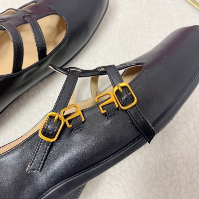 Zapatos planos de punta cuadrada con forma de nariz de cerdo - Zapatos retro cómodos con doble hebilla N50