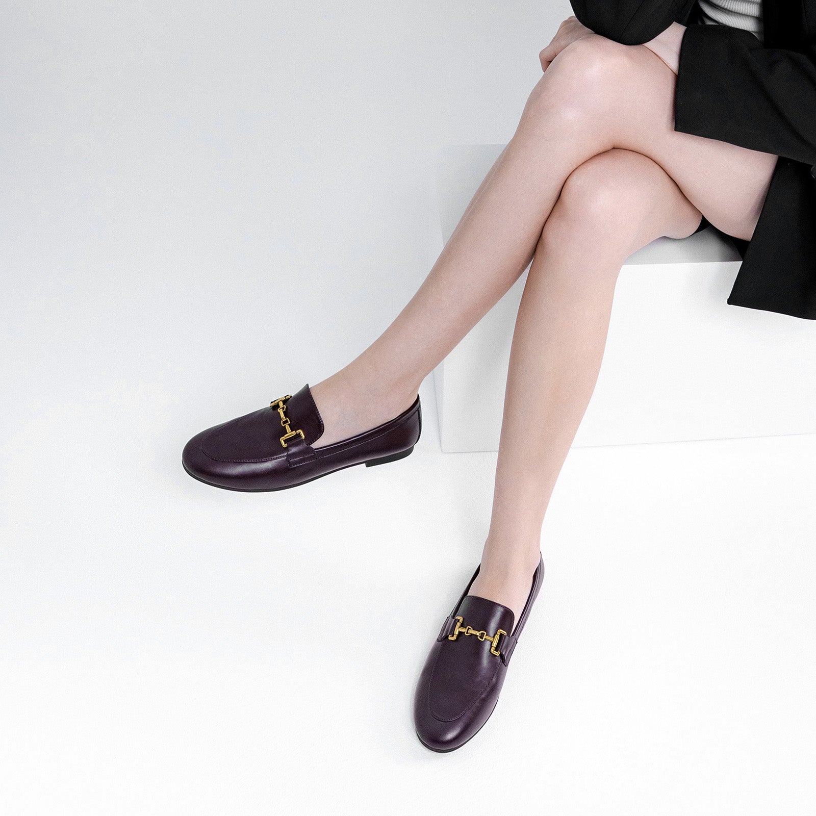 Mocassins &agrave; bout rond Gold Bit (Loraine)