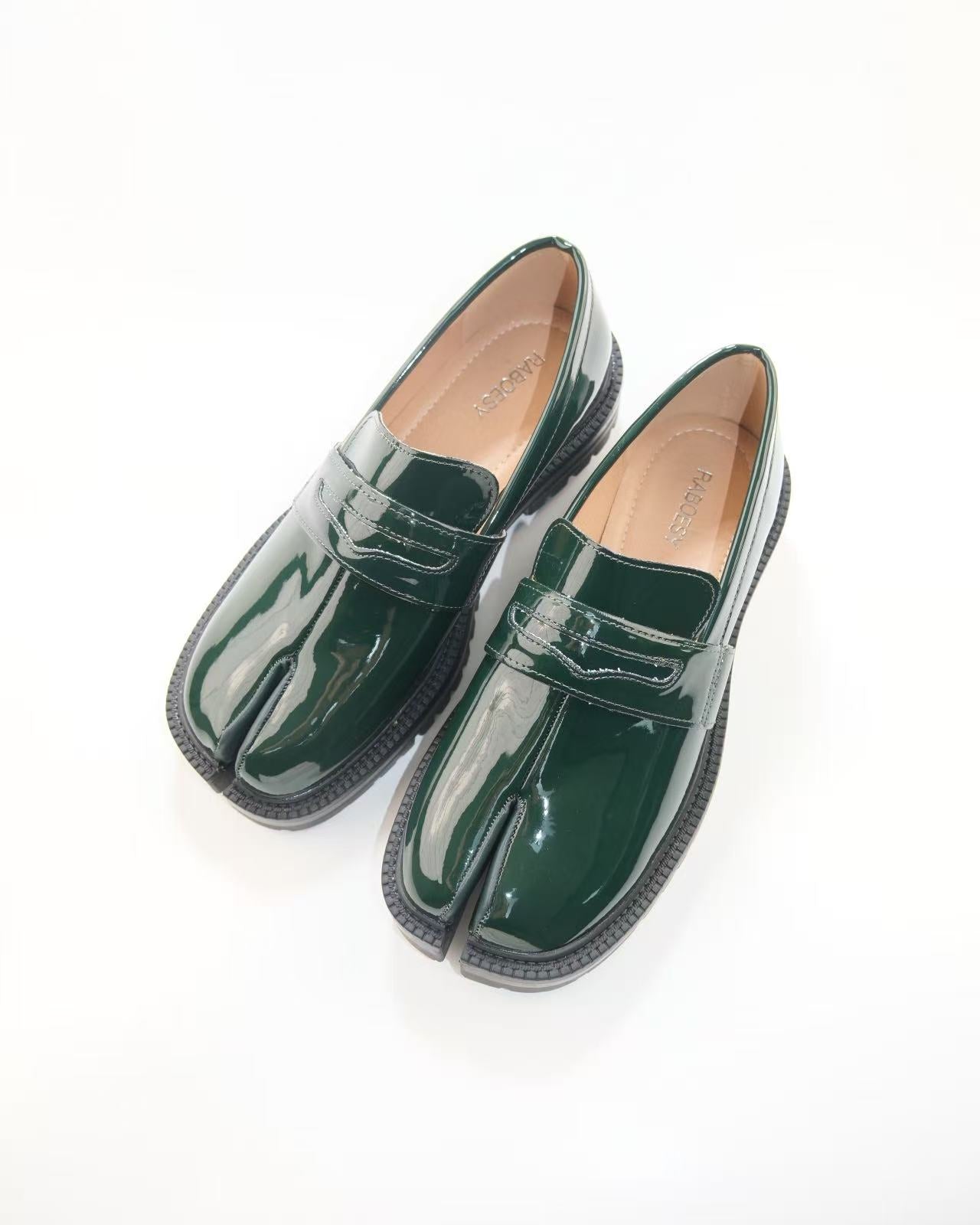 Mocassins Tabi &agrave; talon &eacute;pais