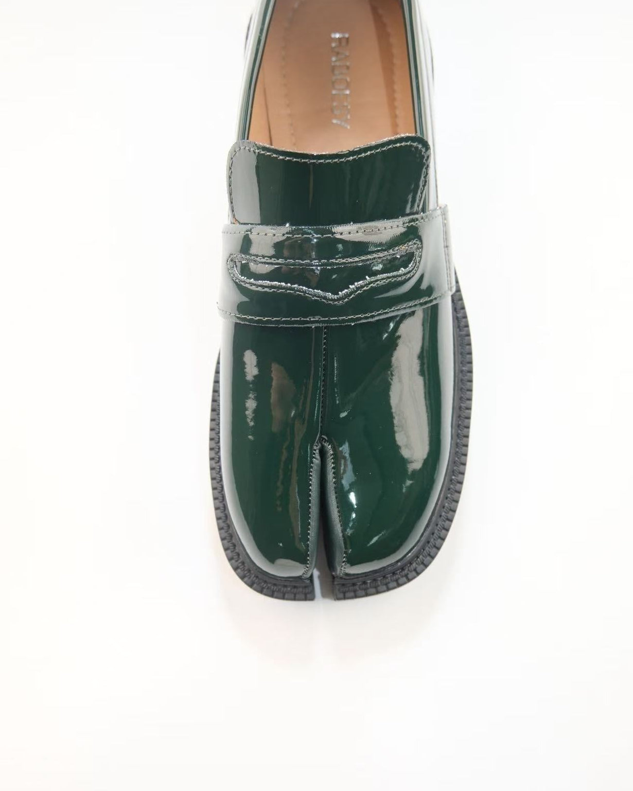 Mocassins Tabi &agrave; talon &eacute;pais