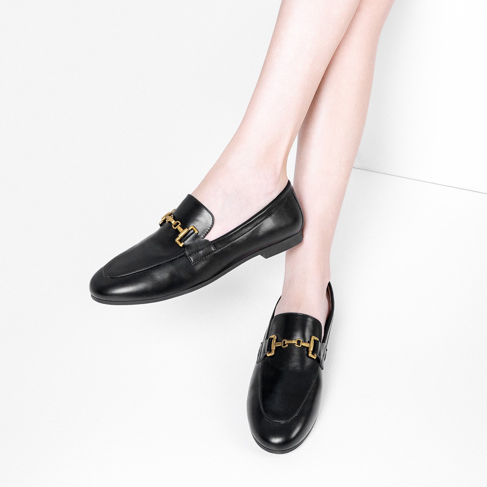 Mocassins &agrave; bout rond Gold Bit (Loraine)