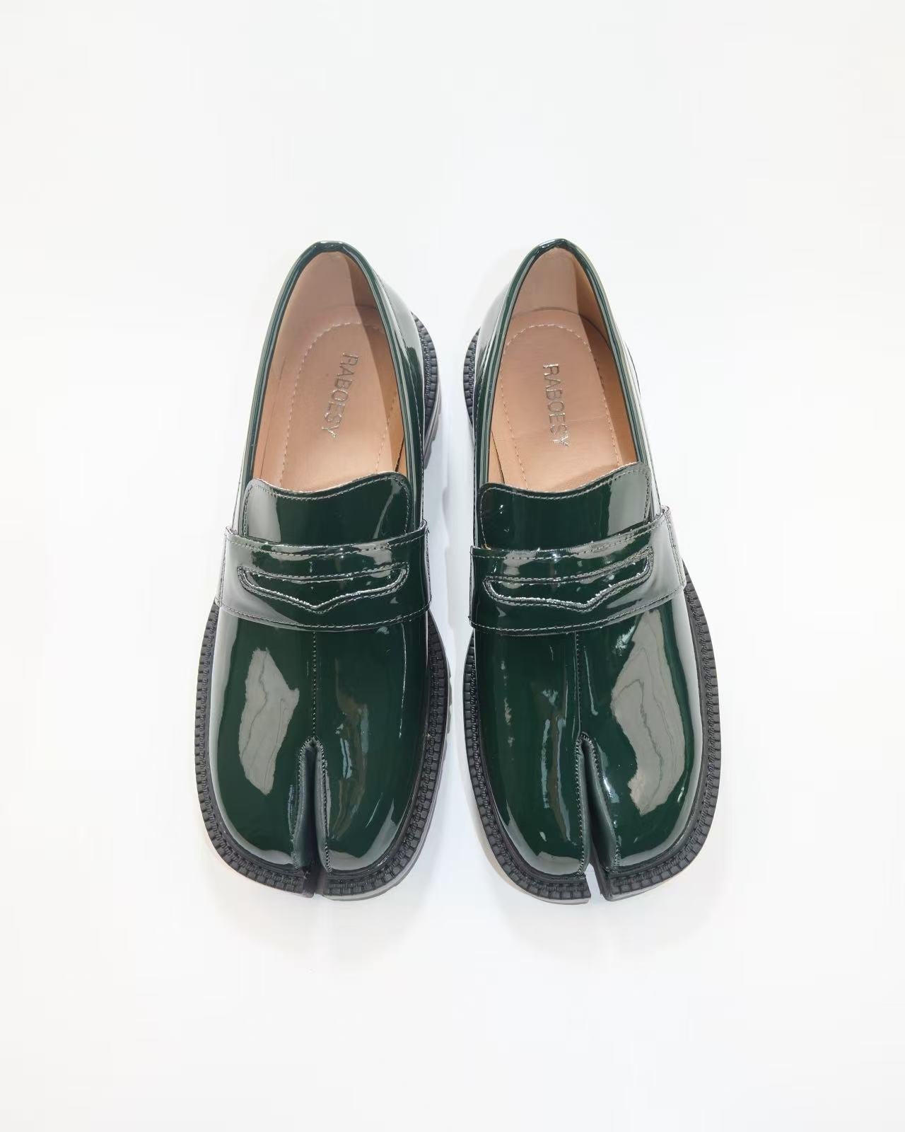 Mocassins Tabi &agrave; talon &eacute;pais