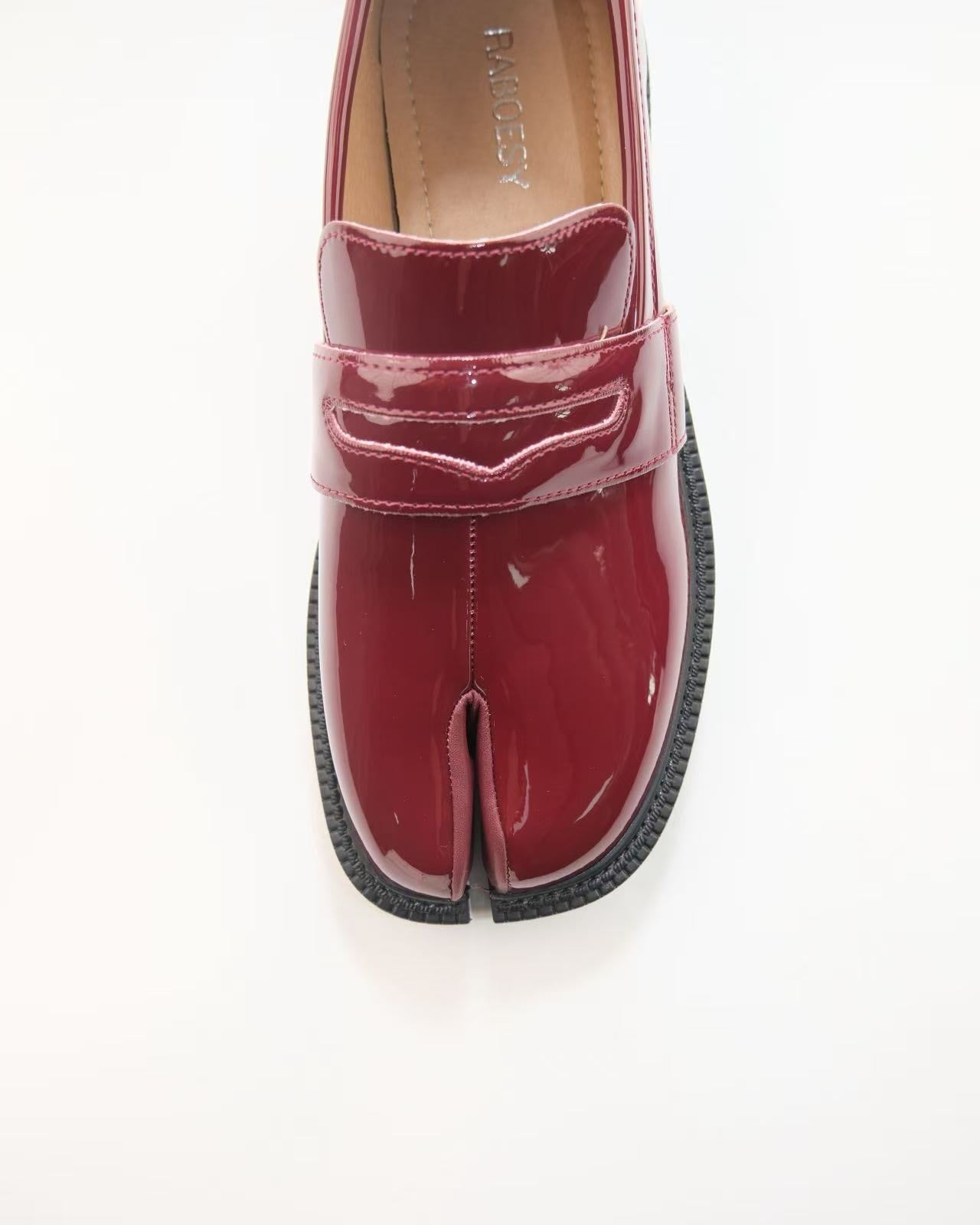 Mocassins Tabi &agrave; talon &eacute;pais