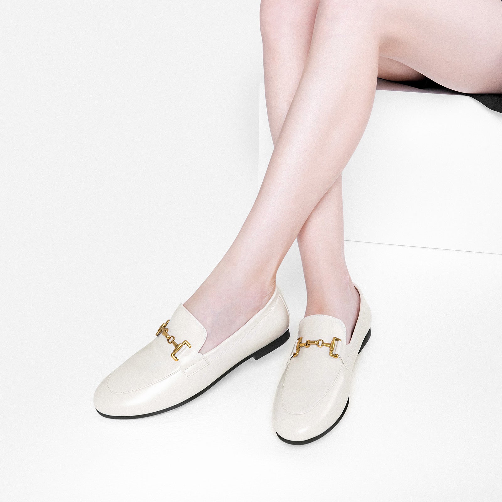 Mocassins &agrave; bout rond Gold Bit (Loraine)