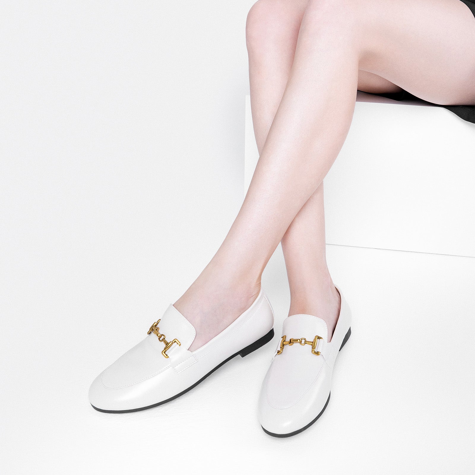 Mocassins &agrave; bout rond Gold Bit (Loraine)