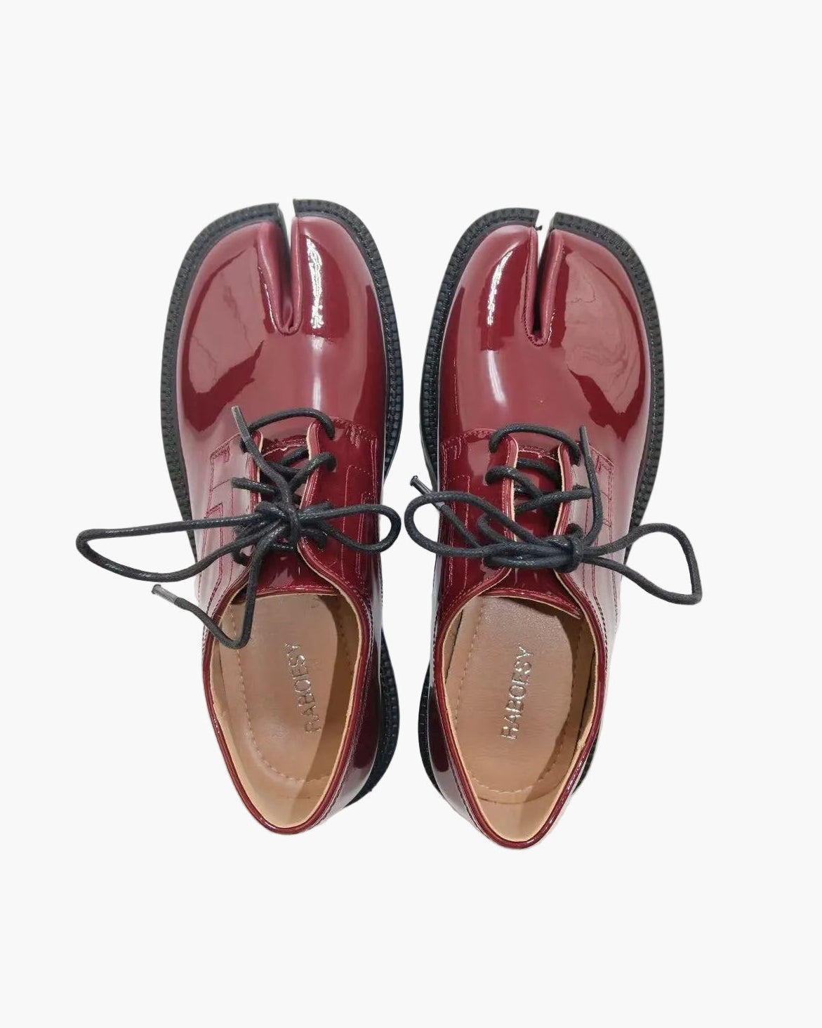 Mocassins Tabi &agrave; lacets et talon &eacute;pais