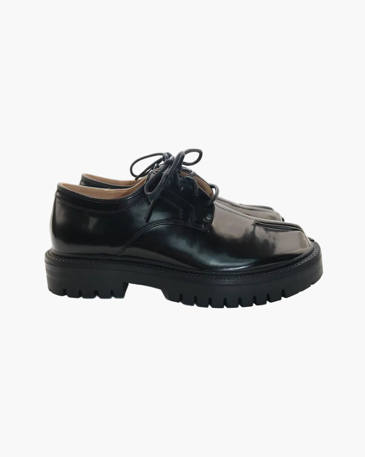Mocassins Tabi &agrave; lacets et talon &eacute;pais