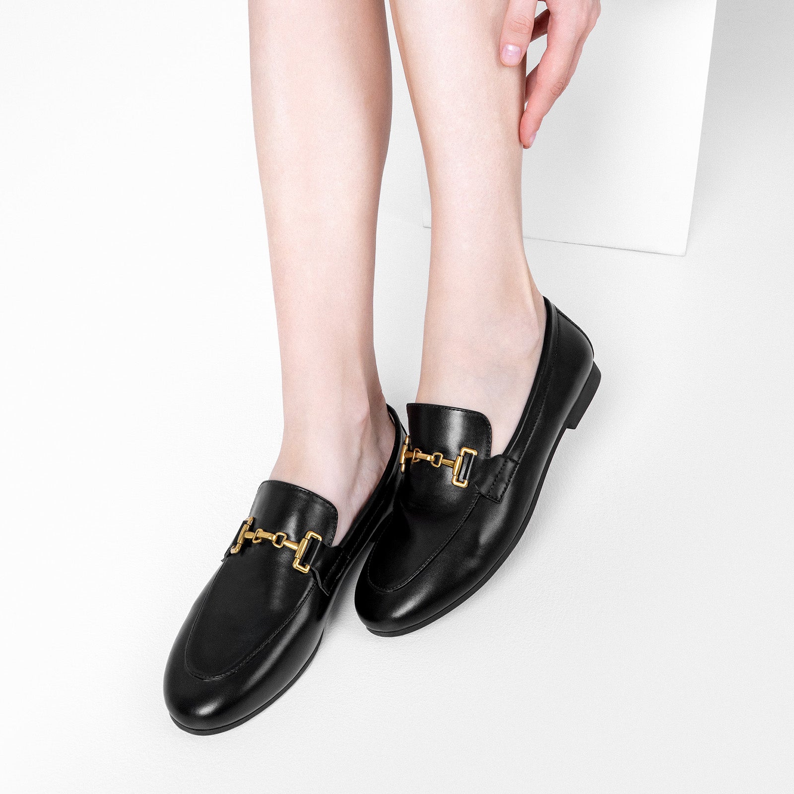 Mocassins &agrave; bout rond Gold Bit (Loraine)