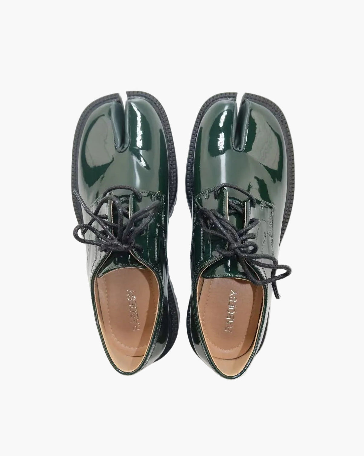Mocassins Tabi &agrave; lacets et talon &eacute;pais