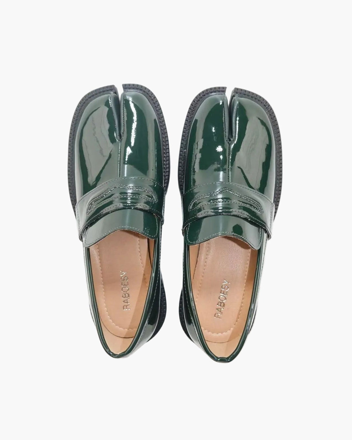 Mocassins Tabi &agrave; talon &eacute;pais