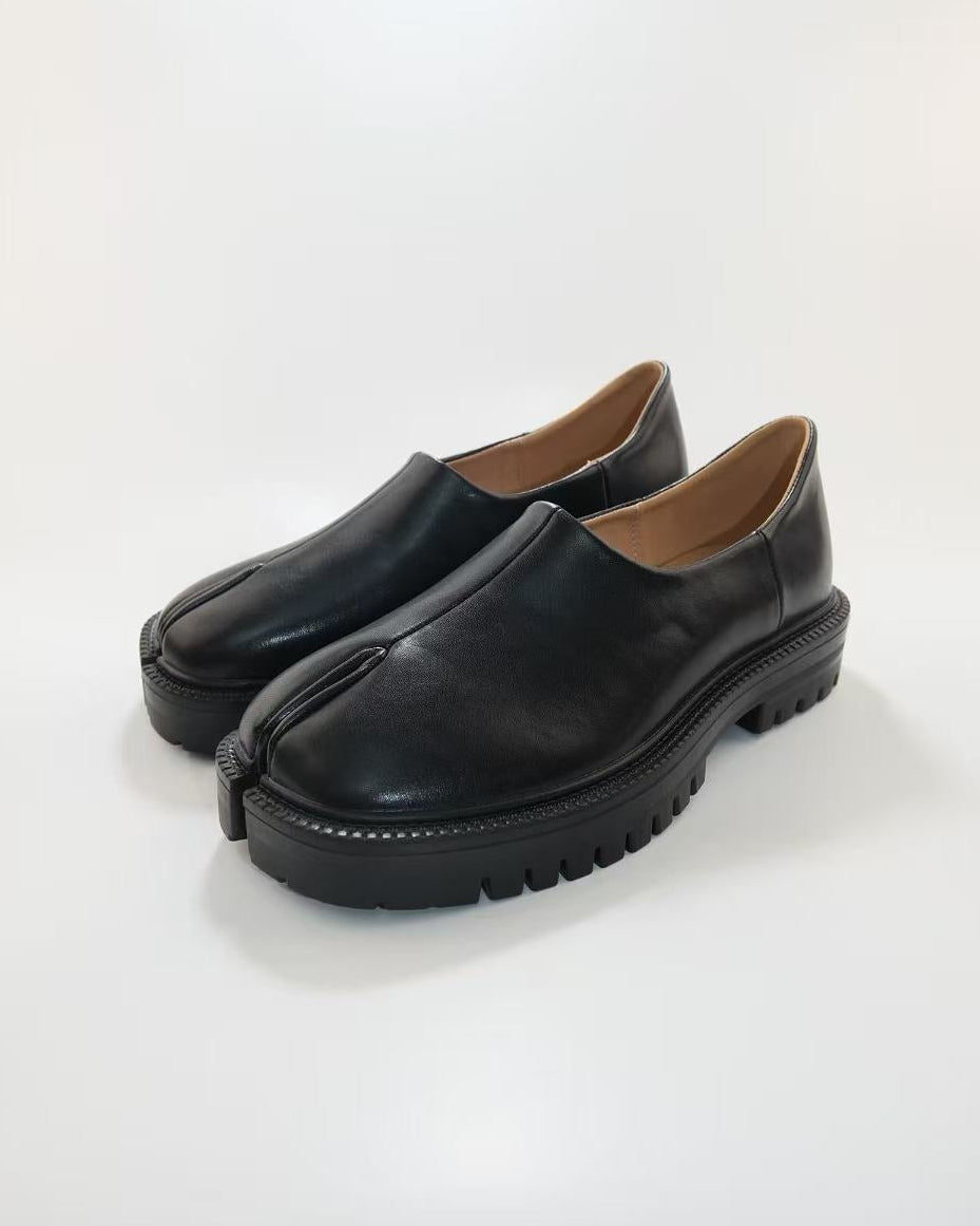 Mocassins Tabi &agrave; talon &eacute;pais