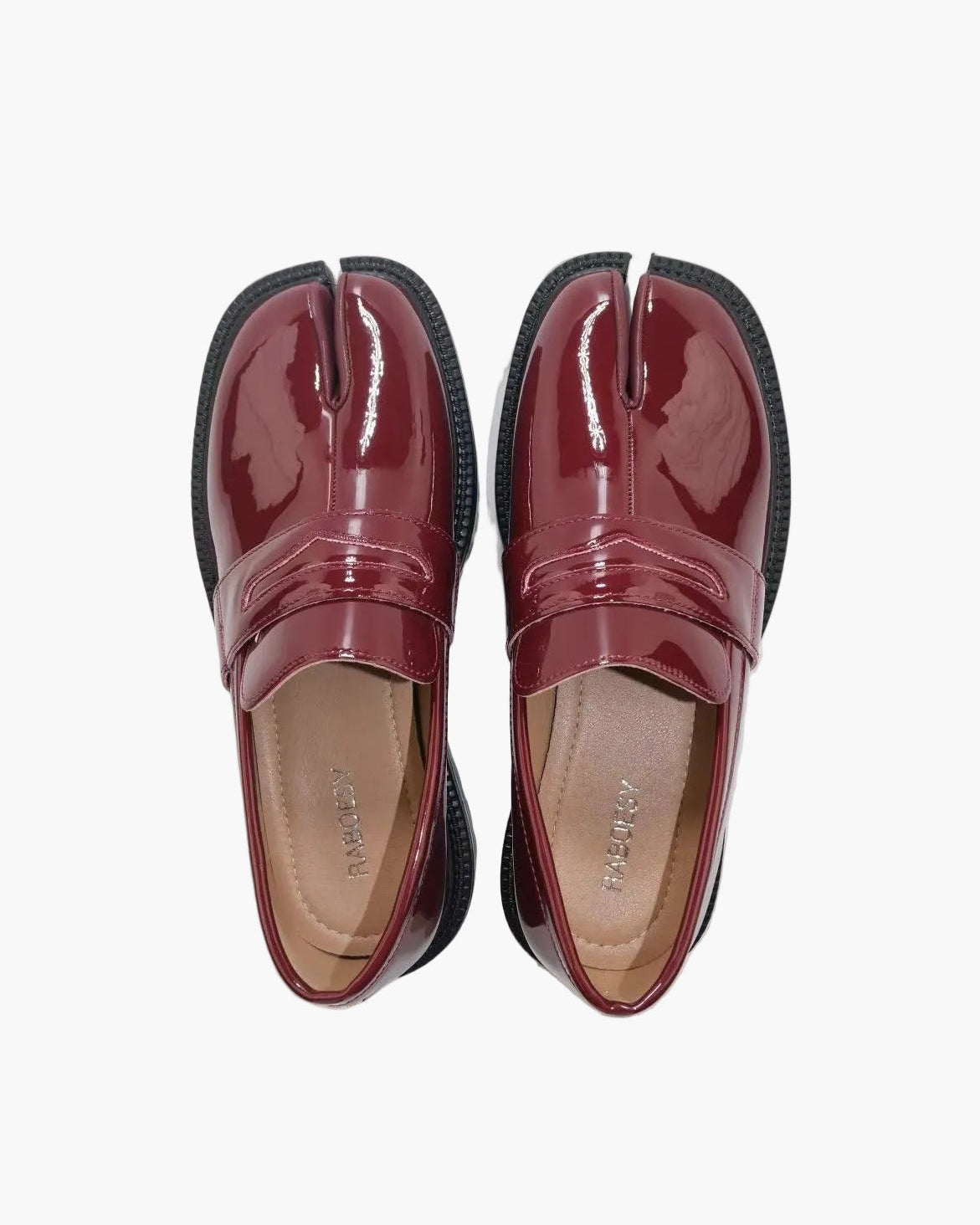 Mocassins Tabi &agrave; talon &eacute;pais