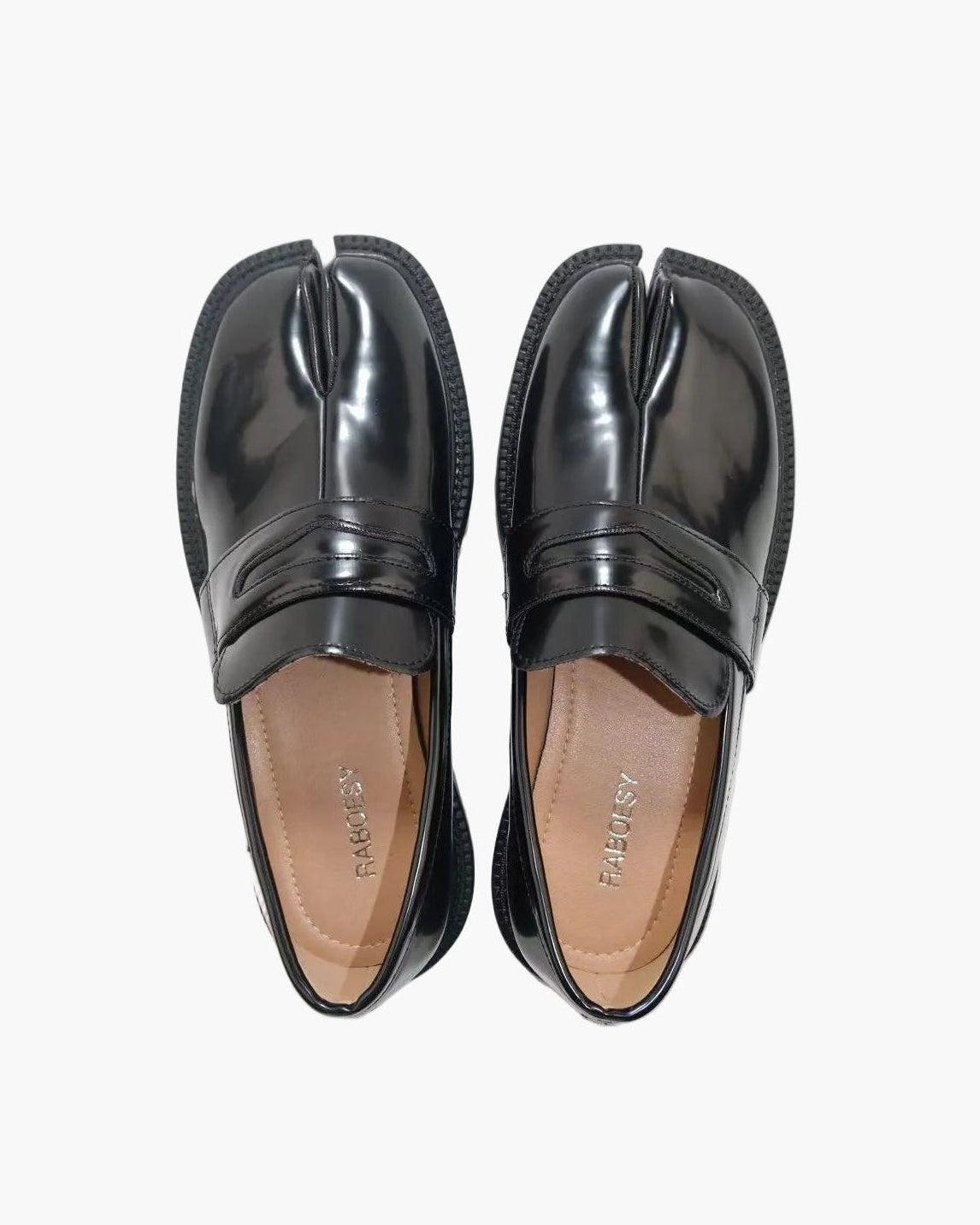Mocassins Tabi &agrave; talon &eacute;pais