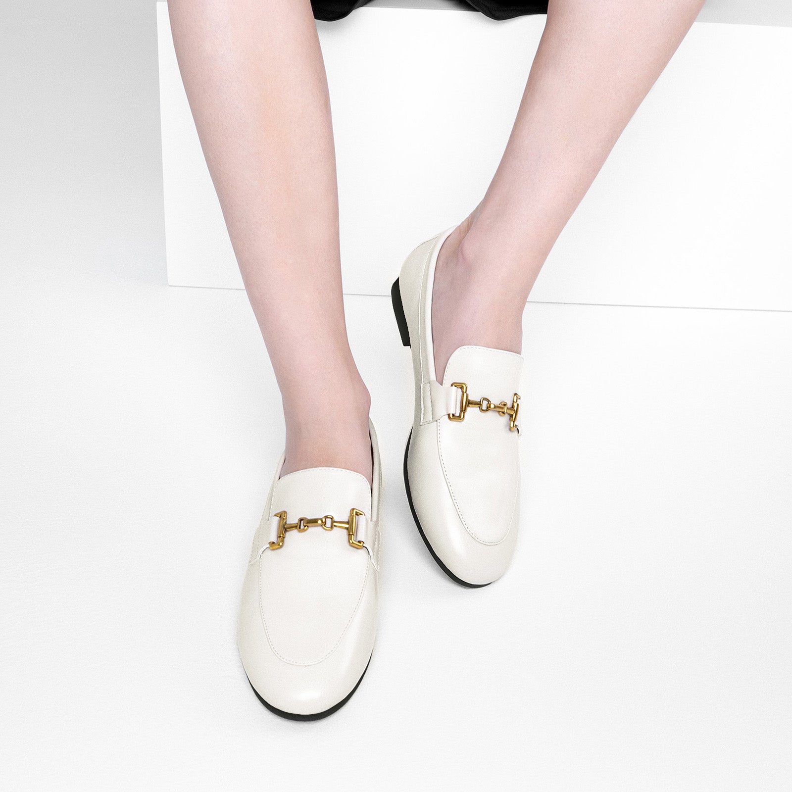 Mocassins &agrave; bout rond Gold Bit (Loraine)