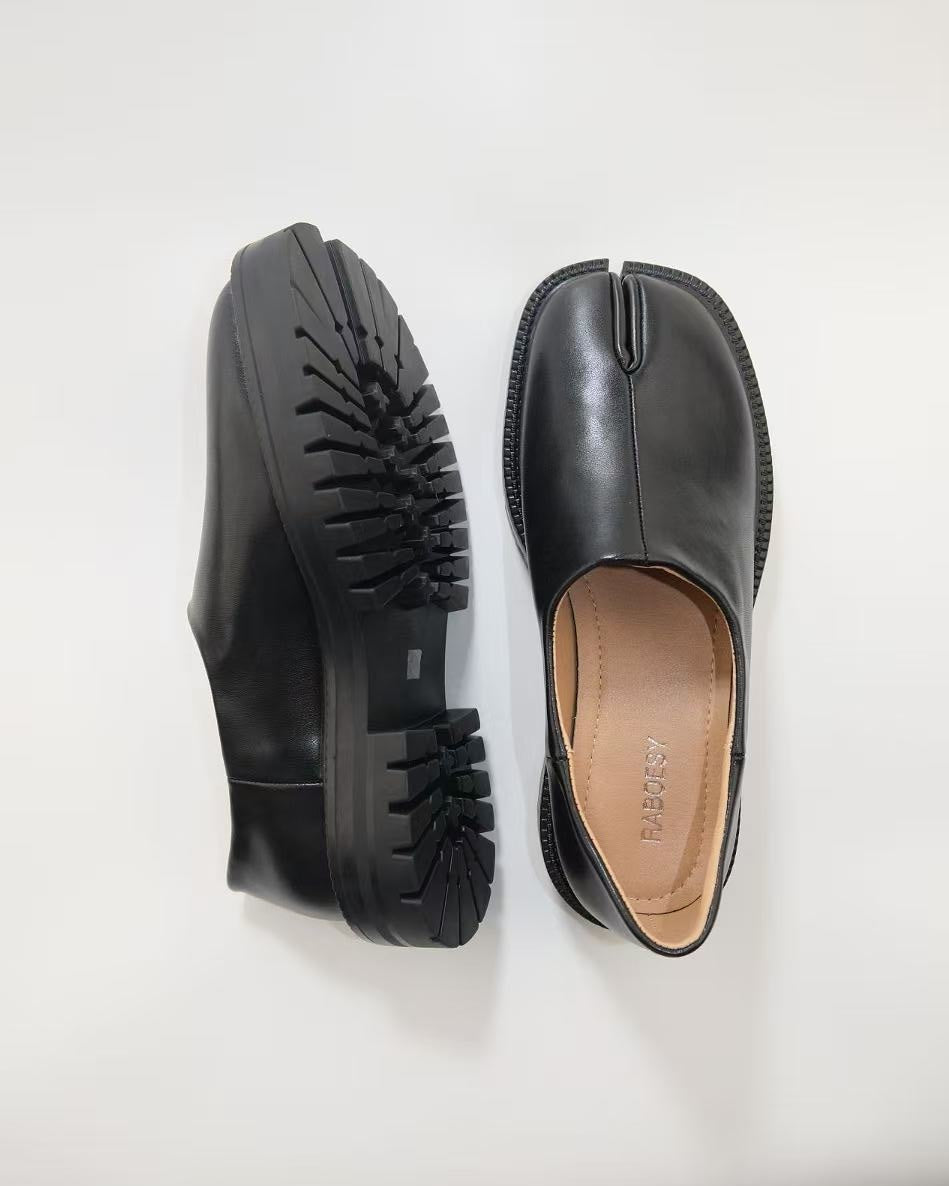 Mocassins Tabi &agrave; talon &eacute;pais