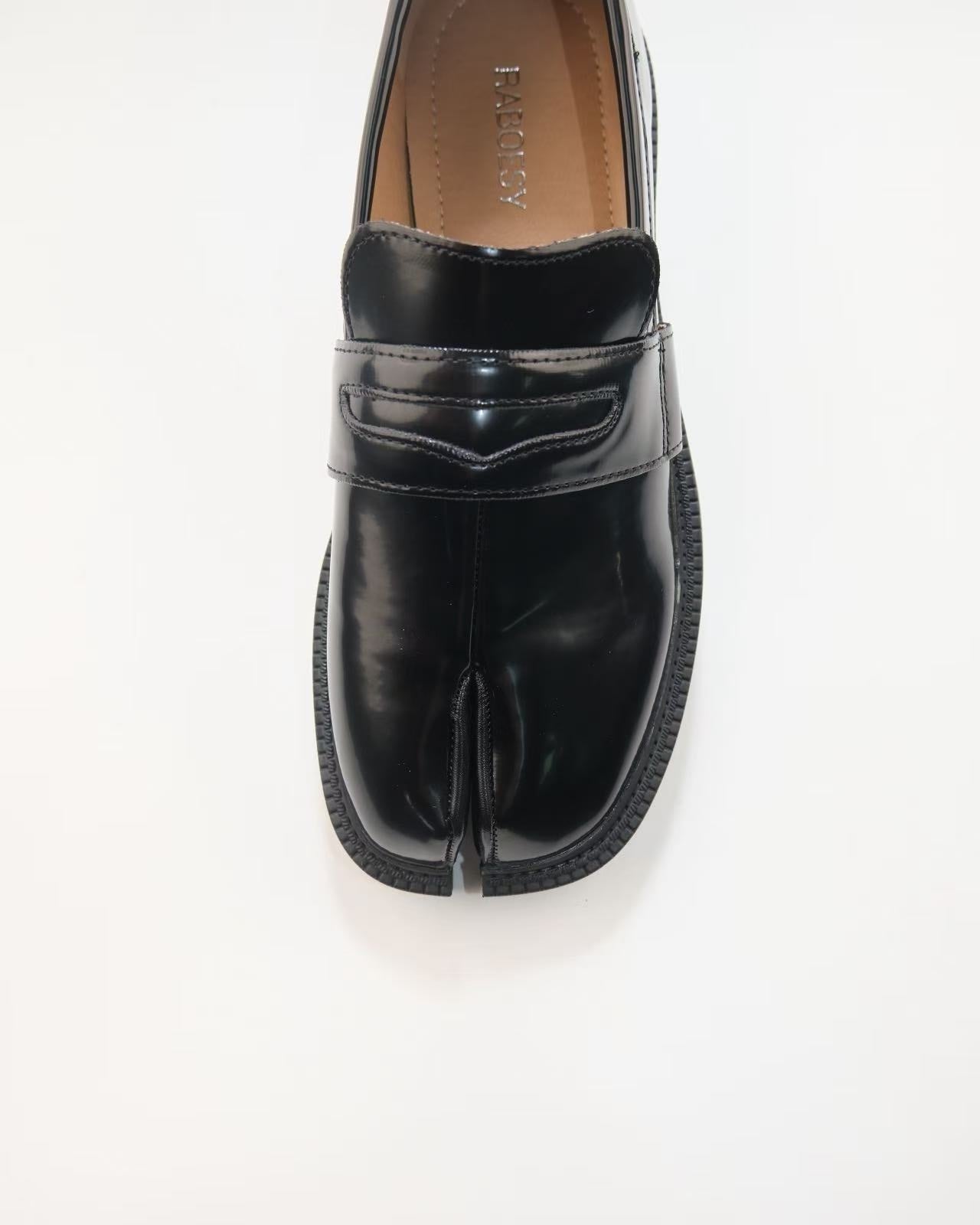 Mocassins Tabi &agrave; talon &eacute;pais