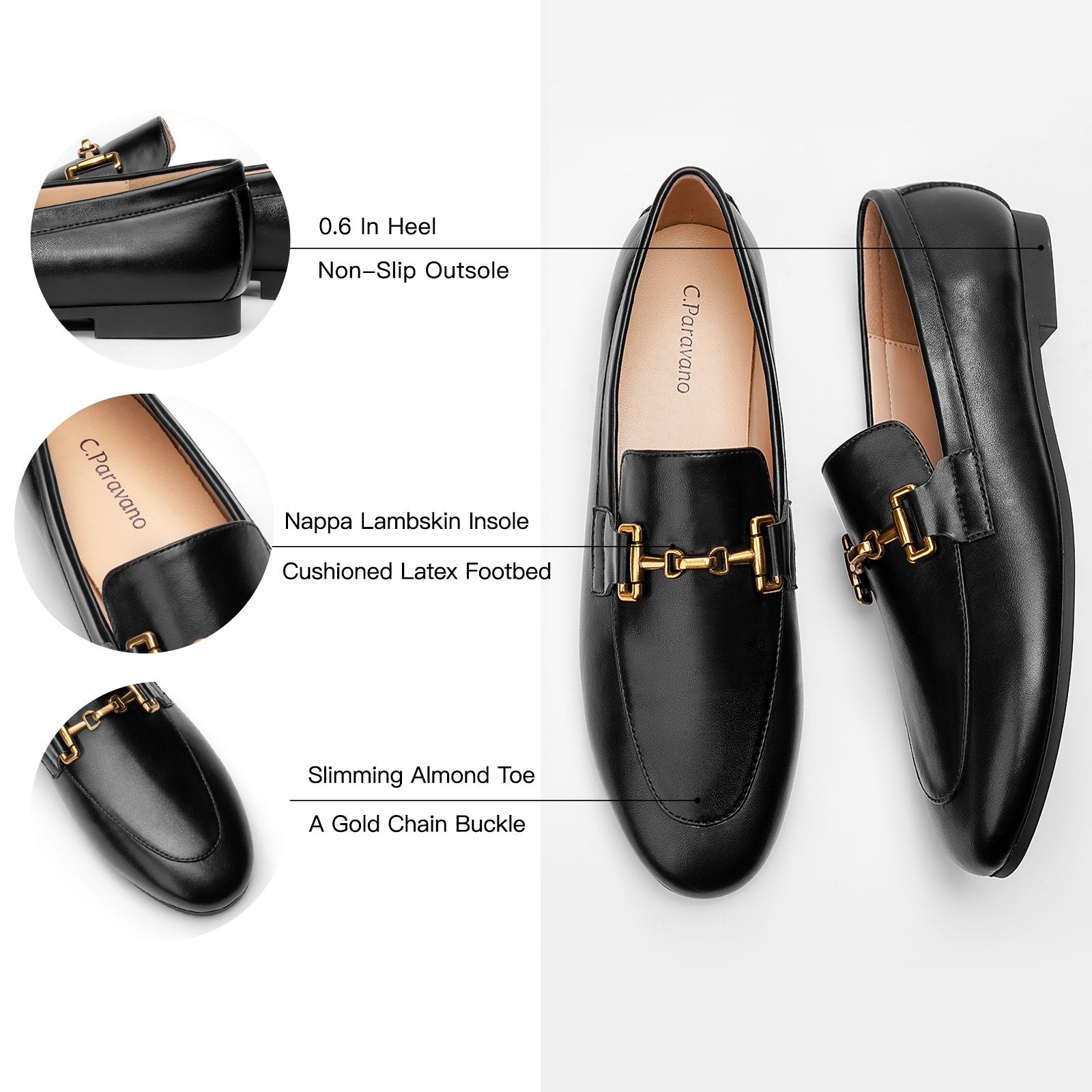 Mocassins &agrave; bout rond Gold Bit (Loraine)