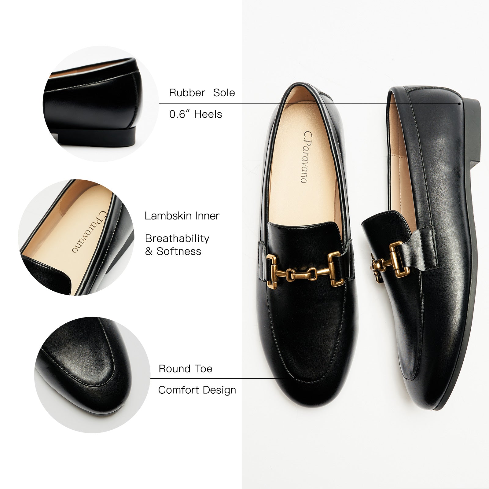 Mocassins &agrave; bout rond Gold Bit (Loraine)