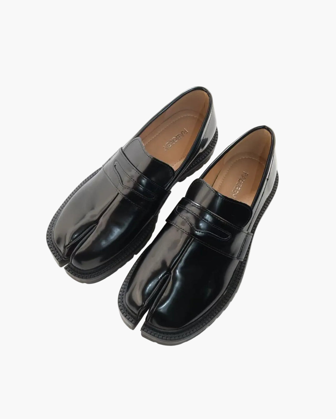 Mocassins Tabi &agrave; talon &eacute;pais
