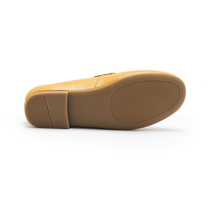 Penny loafers van schapenvacht voor dames in zwart/khaki/beige/groen/rood/geel