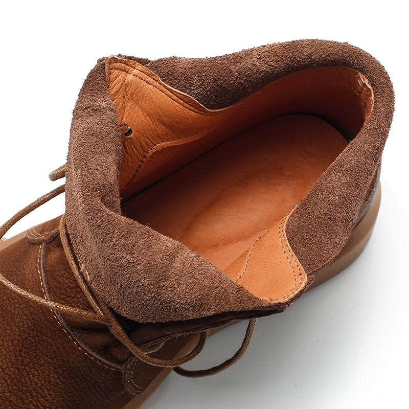Martin-laarzen met ronde neus van zacht leer voor dames, veterschoenen in bruin/zwart/koffiekleur.