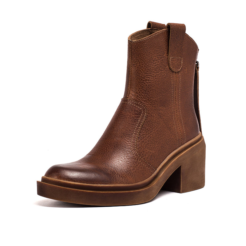 Bottes western en cuir, bottes de cowboy artisanales, chaussures de cr&eacute;ateur, fermeture &eacute;clair arri&egrave;re, marron/noir/vert