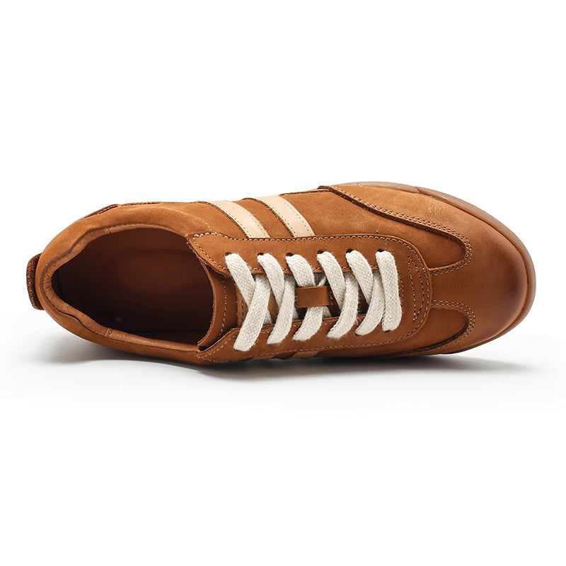 Damskie sk&oacute;rzane trampki Army Trainer Low-top z paskami w 4 kolorach