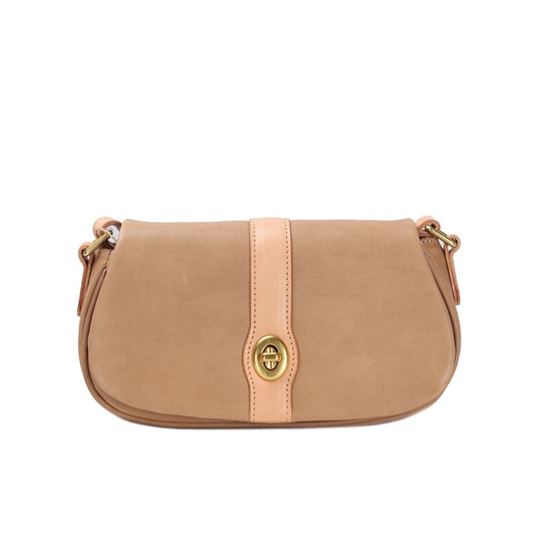 Sac bandouli&egrave;re chic en cuir tann&eacute; v&eacute;g&eacute;tal pour femme