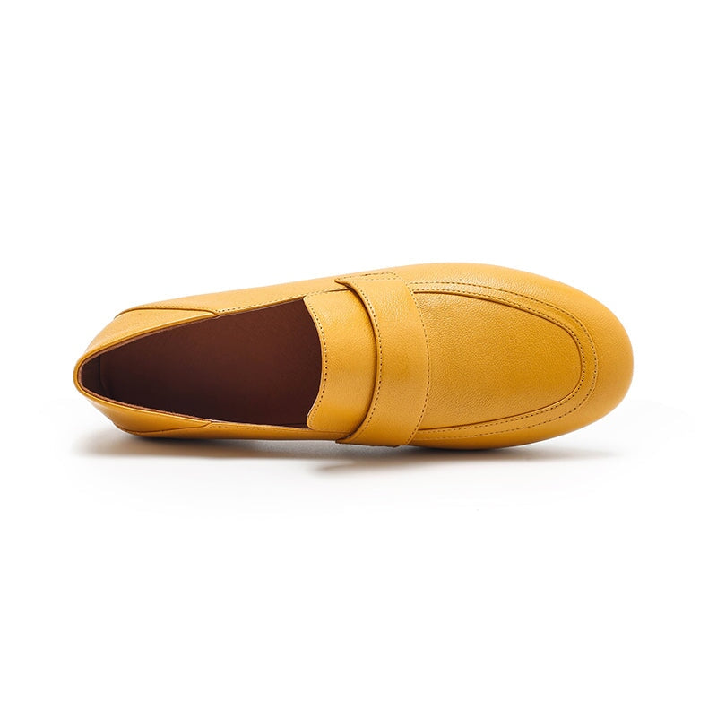 Penny loafers van schapenvacht voor dames in zwart/khaki/beige/groen/rood/geel