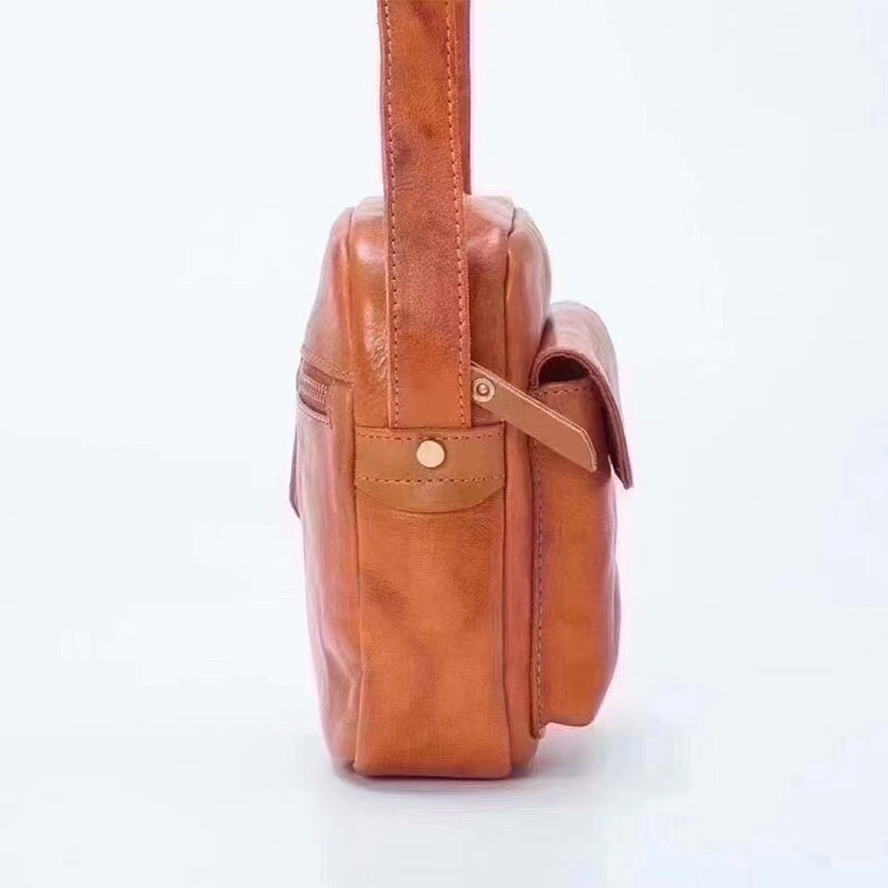 Umh&auml;ngetasche aus pflanzlich gegerbtem Leder f&uuml;r Damen