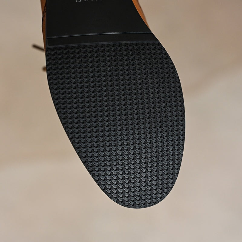 Runde, weiche Oxford-Schuhe, Schn&uuml;rschuhe aus Leder, Derby-Schuhe f&uuml;r Damen in Schwarz/Braun