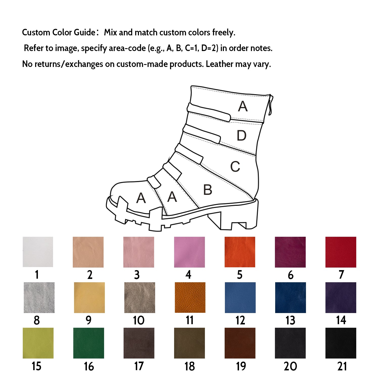 Handgemaakte, op maat gemaakte leren korte dameslaarsjes in geel met ritssluiting aan de achterkant en patchwork details, perfect voor de winter.