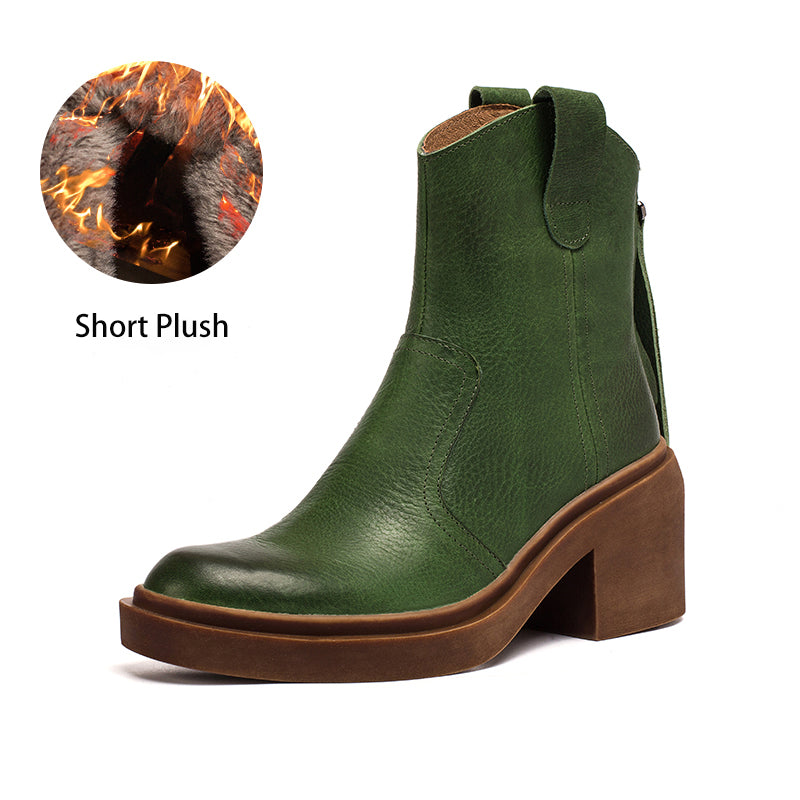 Bottes western en cuir, bottes de cowboy artisanales, chaussures de cr&eacute;ateur, fermeture &eacute;clair arri&egrave;re, marron/noir/vert