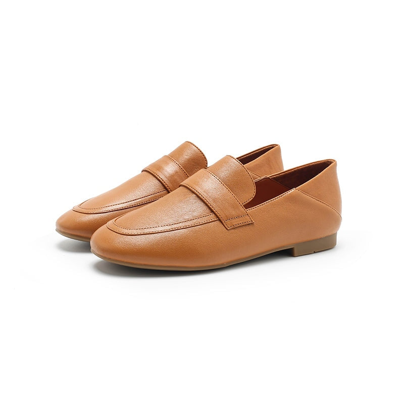 Penny loafers van schapenvacht voor dames in zwart/khaki/beige/groen/rood/geel