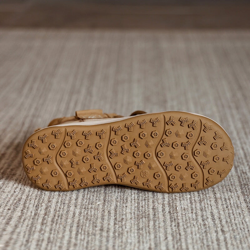 Trendige Damen-Sneaker aus Leder mit hohem Schaft, Plateau, Schn&uuml;rung, Freizeitschuhe in Beige/Khaki/Gr&uuml;n/Rot