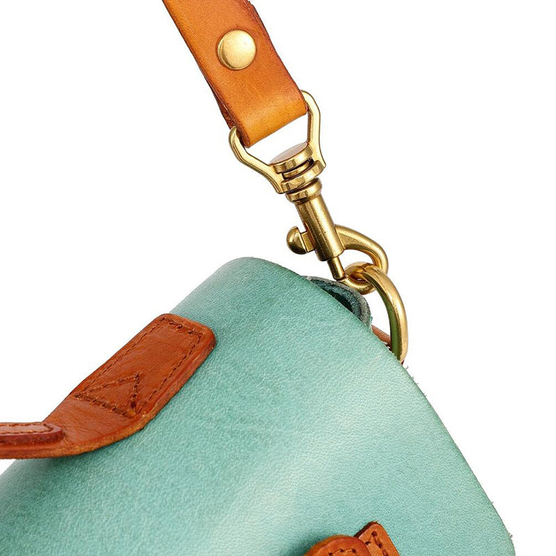 Cambridge Crossbody Bag, Vollnarbenleder, britischer Stil, Henkeltasche mit Kontrastbesatz, in 4 Farben