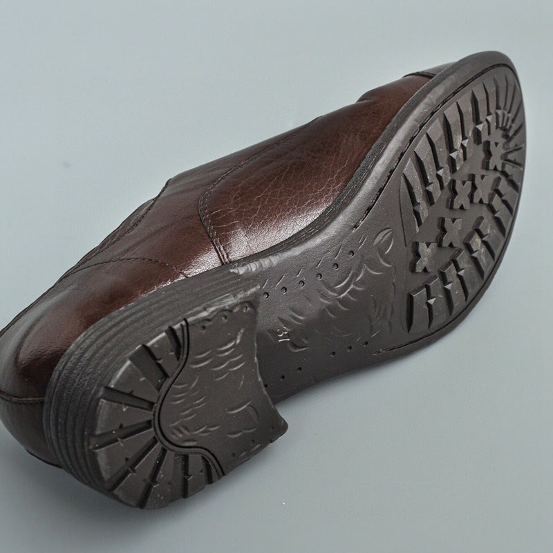 Goodyear klassieke oxfordschoenen van kalfsleer voor dames met rubberen zool in bruin/koffiekleur.