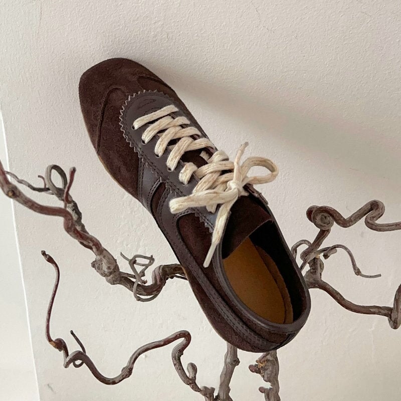 Handgefertigte, farbenfrohe Sneaker aus weichem Leder f&uuml;r Damen &ndash; Schn&uuml;rschuhe, Designerschuhe