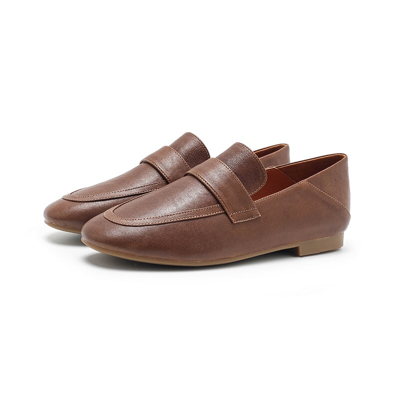 Penny loafers van schapenvacht voor dames in zwart/khaki/beige/groen/rood/geel