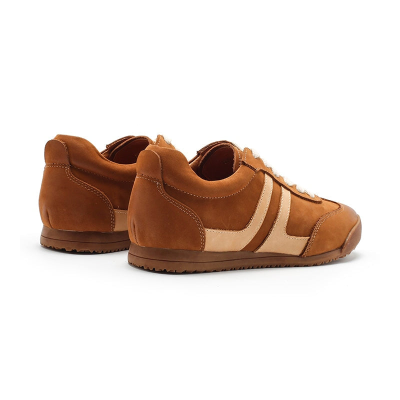 Damskie sk&oacute;rzane trampki Army Trainer Low-top z paskami w 4 kolorach
