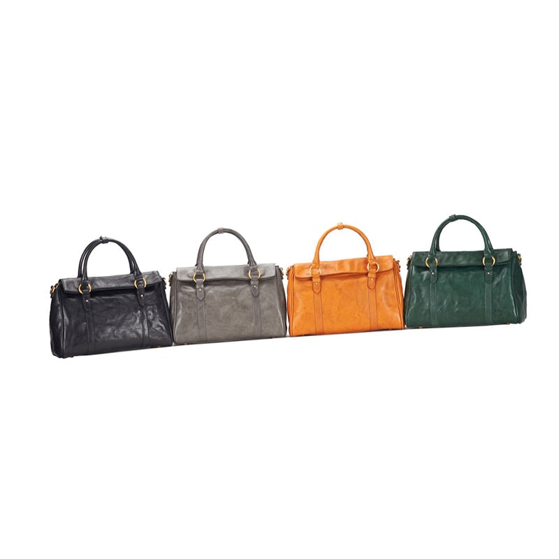 Retro-Handtasche aus Leder mit gro&szlig;em Fassungsverm&ouml;gen