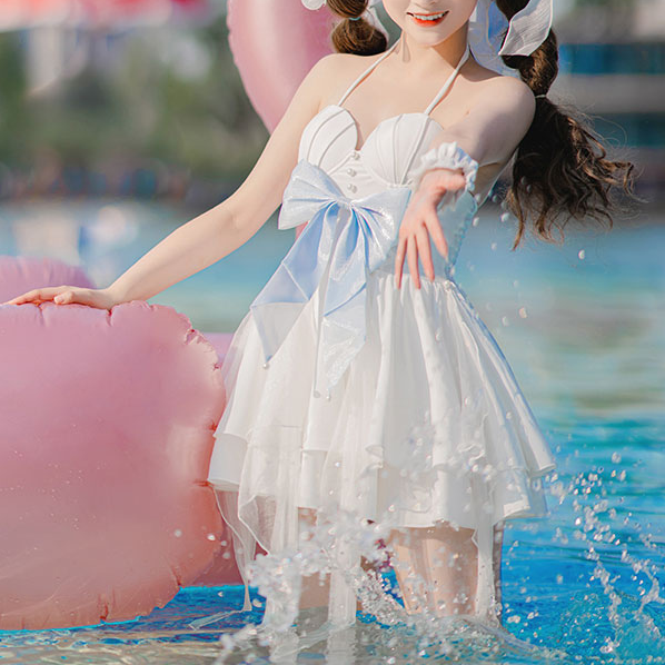 Egirls Słodkie jednoczęściowe stroje kąpielowe Lolita Cute Swimwear dla kobiet