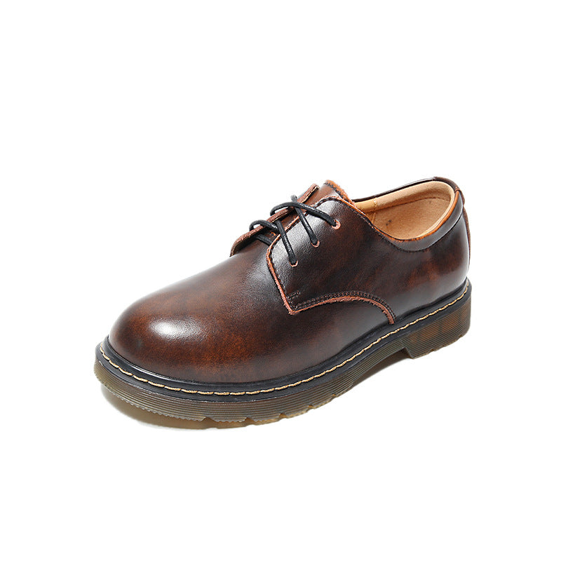 Damskie buty typu oksford, sznurowane, w stylu preppy, vintage, płaskie