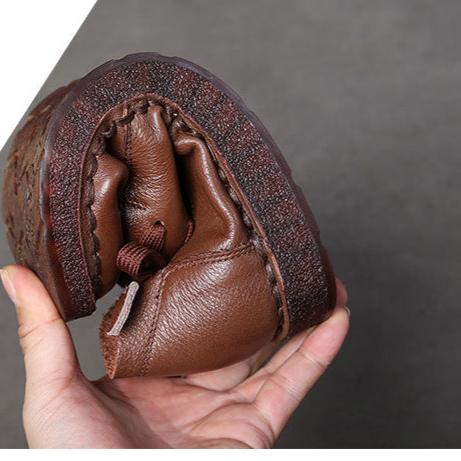 L&auml;ssige Damen-Schn&uuml;rslipper, handgefertigte Lederschuhe