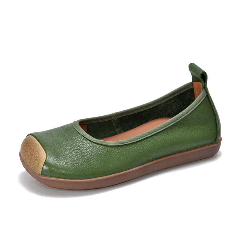 Ballerines confortables &agrave; bout carr&eacute; pour femmes &ndash; Chaussures d&eacute;contract&eacute;es souples