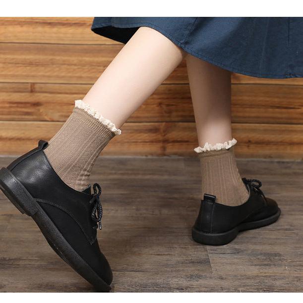 L&auml;ssige Slipper aus Leder, Schn&uuml;rschuhe f&uuml;r Damen