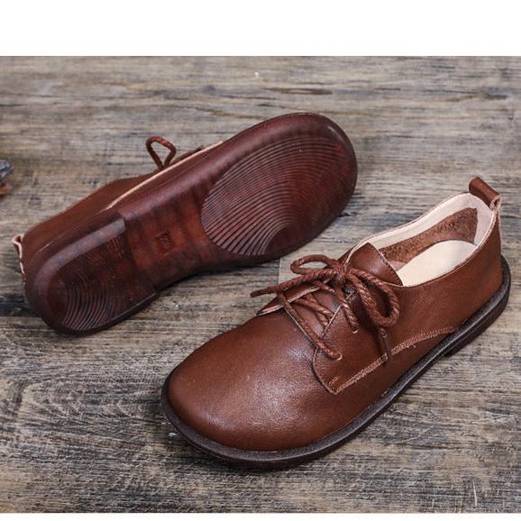 L&auml;ssige Slipper aus Leder, Schn&uuml;rschuhe f&uuml;r Damen