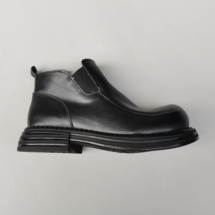 Bottines Derby pour femme, style britannique, bout large &ndash; Laine peluche, confort optimal