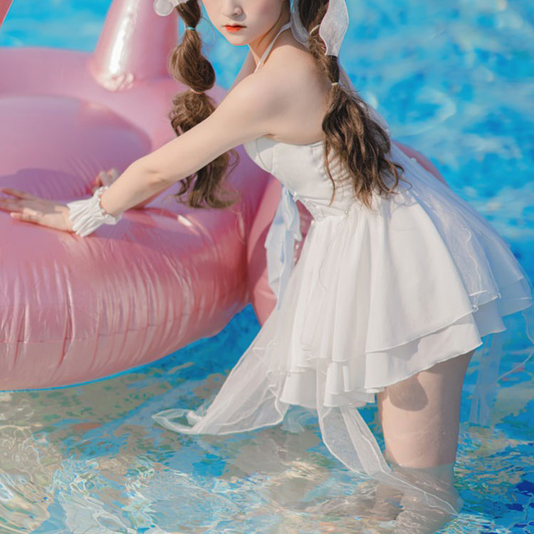 Egirls Słodkie jednoczęściowe stroje kąpielowe Lolita Cute Swimwear dla kobiet